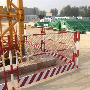 松哲供应 基坑护栏网 工地临边护栏 黄色警示栏