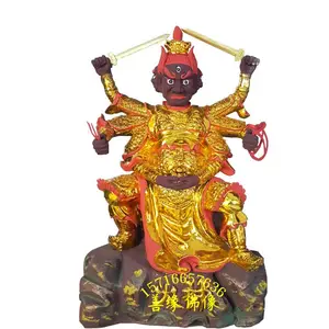 河南善缘佛像厂生产订制火神爷神像塑像树脂玻璃钢彩绘贴金