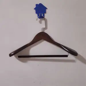 ***品牌服装店木衣架定制LOGO***复古色木质衣撑子西服肩宽衣挂