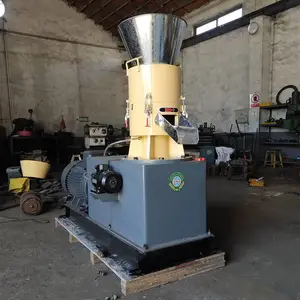 小型鸡鸭鹅鱼猪虾养殖设备饲料颗粒机 平模秸秆牧草柠条颗粒机