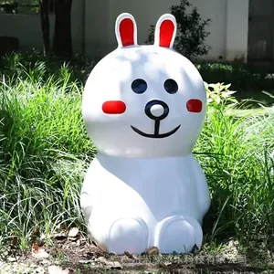公园小区游乐场卡通玻璃钢环卫设施垃圾桶M-H008
