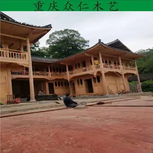 巫溪防腐木现代别墅 公园休闲小木屋 民宿度假小木屋设计 众仁木艺