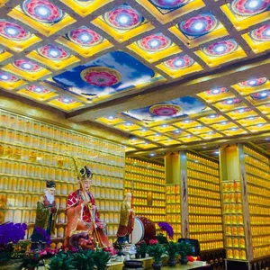 环保PU寺庙吊顶地宫古建吊顶家庭佛堂大雄宝殿观音殿/扣板天花
