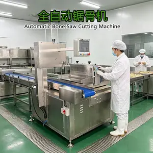 全自动数控锯骨机JY-420D冷冻猪牛羊排切条切块设备 大型切骨机