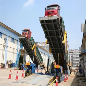 鲁鑫特液压翻板卸车机两侧支撑后翻式卸车机移动式后翻卸车平台煤炭卸车机