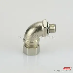 铜镀镍90度软管接头外螺纹直角软管连接器G3/4-G2