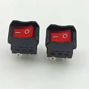 船型开关防误操作15X21四脚二档带LED灯