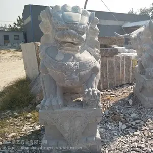 ��ҵ�������ſڰڷ�ʯ��ʨ�� ������ʯ�ĵ�� ���۴����͸�ʴ