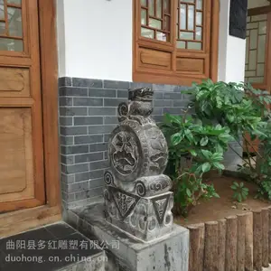 石雕门墩一对抱鼓家用仿古青石貔貅户外庭院不是门口石鼓摆件