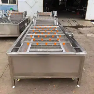 商用果蔬清洗机气泡洗菜机大型净菜消毒设备叶类酸菜清洗流水线
