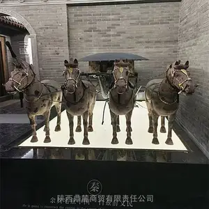 复仿品定制 陕西西安秦始皇陵出土铜车马一号战车二号安车复仿品摆件