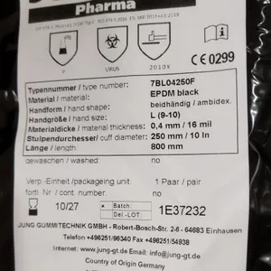 德国JUGITEC灌封机手套12BL04250F用于医药行业使用