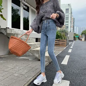 厂家直销牛仔裤韩版牛仔裤修身高腰 女式牛仔裤地摊处理便宜货源批发