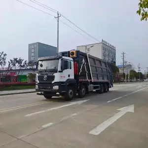 陕汽德龙M3000S前四后八40方压缩式垃圾车