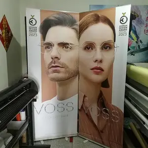 易拉宝 广告展览架 塑钢材质 易装易撤 活动会议使用
