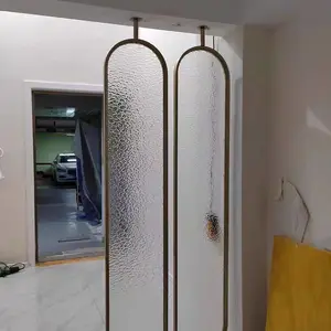 北京别墅定制网红款不锈钢屏风隔断装饰客厅入户玄关玻璃遮挡置物架简约