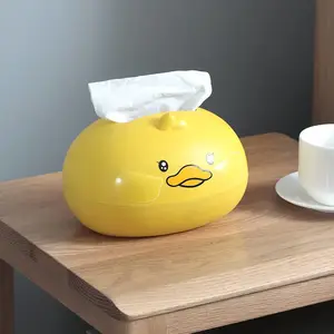 创意卡通小黄鸭造型纸巾盒客厅家用茶几餐桌抽纸盒餐巾纸盒