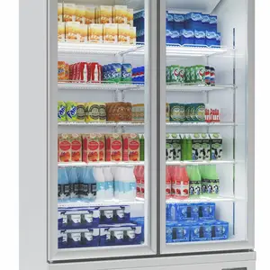 冷藏展示柜饮料保鲜冰箱商用超市四门啤酒冷冻柜立式大容量