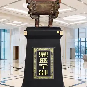 仿古铜鼎摆件 开业乔迁商务礼品 落地黄铜鼎装饰品供应