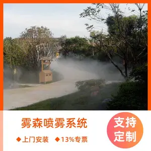 雾森系统人造雾露营地高压喷雾机景观园林雾化造雾机降温除尘加湿