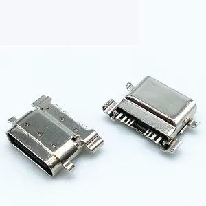 防水双壳TYPE C母座8P沉板1.5mm-IPX8-主体缩口6.65-舌片外露