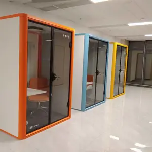 双人办公隔音仓协作式静音舱办公室会议隔音房企业办公共享隔音舱