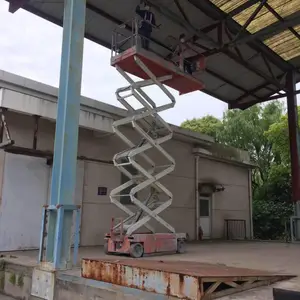 剪叉式高空作业检修平台 10米高空作业车 哈越登高蜘蛛车出租