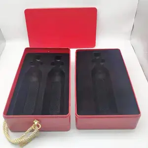 厂家定制月饼+茶叶+红酒搭配内托马口铁盒中秋年货礼品铁盒
