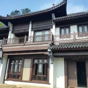 中式别墅古建四合院寺庙门窗定制厂家思卓鲁班