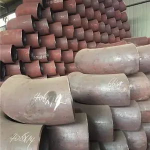 定制铁弯头国标碳钢45度90度180度无缝工业压制弯管冲压焊接加长弯头