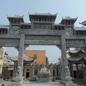 农村石牌坊景区大门社区牌楼集镇牌楼公园山门12米石牌坊求是雕刻厂,石牌坊石牌楼单门牌坊标志性石牌坊