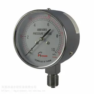 优质正品PIONEER牌76mm径向安装式风压表厂家直销