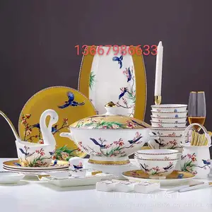 天津批发陶瓷餐具套装 公司纪念礼品定制餐具 景德镇餐具