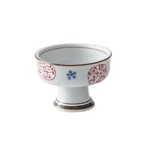 中式高脚禅意点心碟 家用仿古茶点碟 复古陶瓷贡品佛盘创意高脚碗