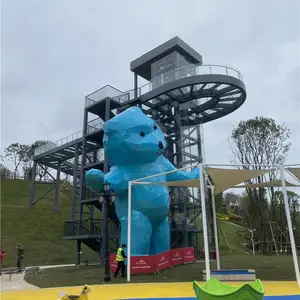 商业街景观雕塑摆件 玻璃钢抽象几何熊雕塑 联尖玻璃钢卡通造型雕塑作品