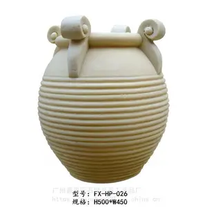 人造石材陶罐种植容器|庭院景观陶罐花钵|艺术石雕陶罐花盆摆件