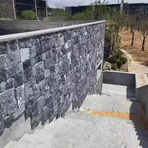 青灰色文化石 深灰色文化石块 灰绿色文化石片 灰色板岩
