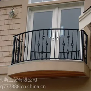 厦门伊普利斯欧式别墅阳台栏杆 铁艺阳台栏杆 纯手工锻打出口
