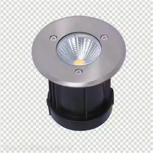 led地埋灯 太阳能不锈钢圆形户外嵌入式射灯 暖光