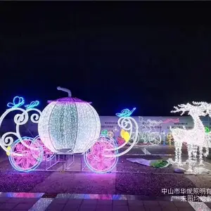 造型灯 景观造型灯,户外 街道 广场 美景 防水鹿拉车