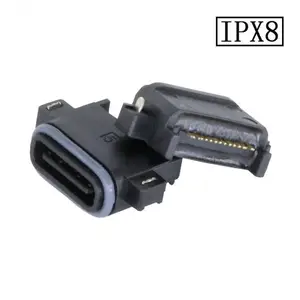 16PIN ��ˮTYPE Cĸ�� ,����1.65mm����ˮ�ȼ�IPX8�����ˮȦ