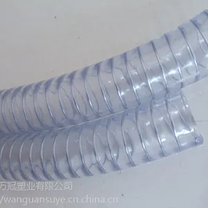 工厂直销pvc钢丝管回水管 14mm透明钢丝软管 透明管