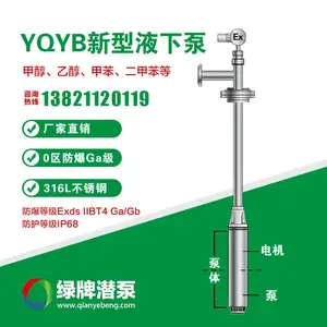 甲醇甲苯不锈钢潜液泵,地下槽防爆离心泵