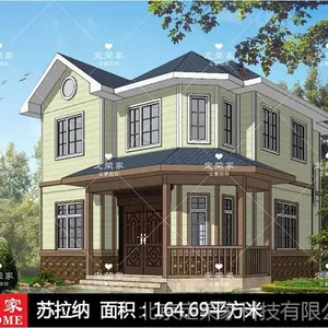 回农村建这样一栋二层别墅养老,简简单单真就挺好