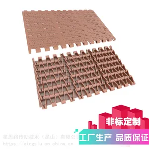 工厂直销食品传输带摩擦面网带 非标定制塑料包装机械网带链19.05
