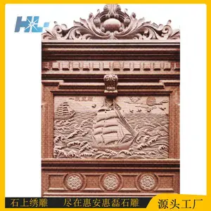 惠磊石雕别墅 大理石材定做 网红住宅装饰 外墙雕刻