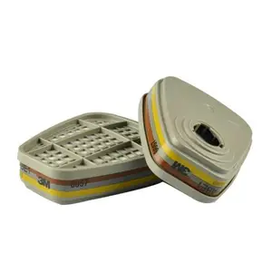 3M 6057 防有机/无机/酸性气体滤毒盒 搭配7502/6800/6200等面具