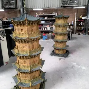 古建筑 宝塔建筑 沙盘打印 树脂上色 场景还原3D打印