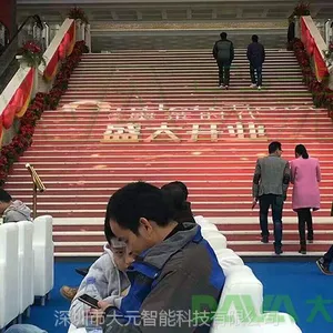 大元科技户外创意产品福州奥莱时代广场户外P6全彩LED楼梯屏、台阶LED屏、踩踏式LED屏