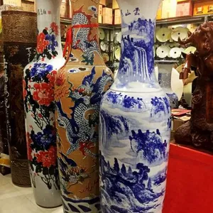 西安开业大花瓶 手绘景德镇花瓶 酒店装饰乔迁开业送礼